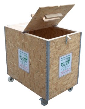 Behälter zur Aktenvernichtung, Holzwerkstoff, 770 Liter